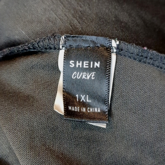 Embroidered Flower Mesh Black Top - Picture 3 of 3